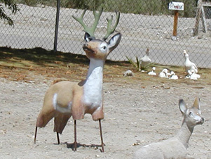 Amputee deer garden statue